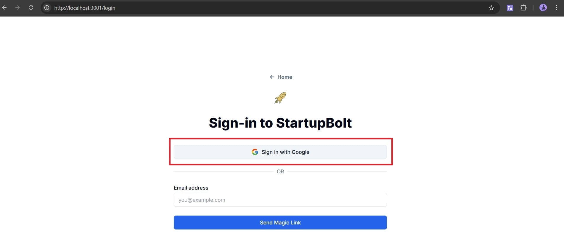 Login Page