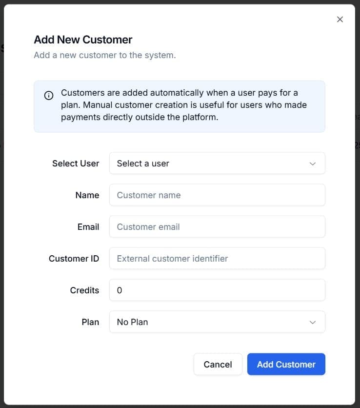 Add Customer
