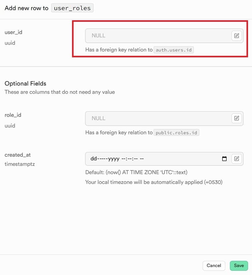 Assigning Admin Role