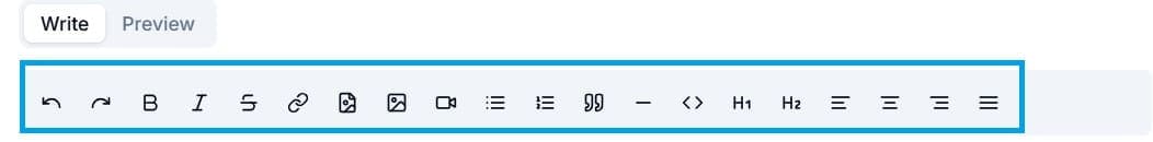 Content Editor Toolbar