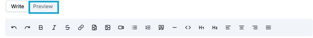 Content Editor Toolbar