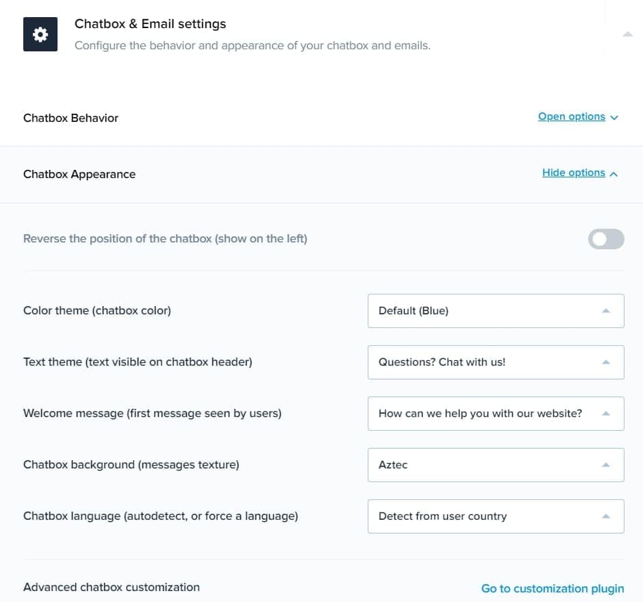 Customize Welcome Message