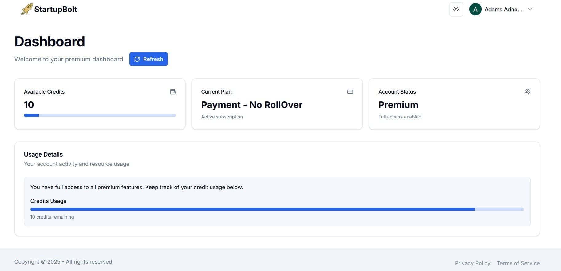 Client-Side Rendered Customer Dashboard
