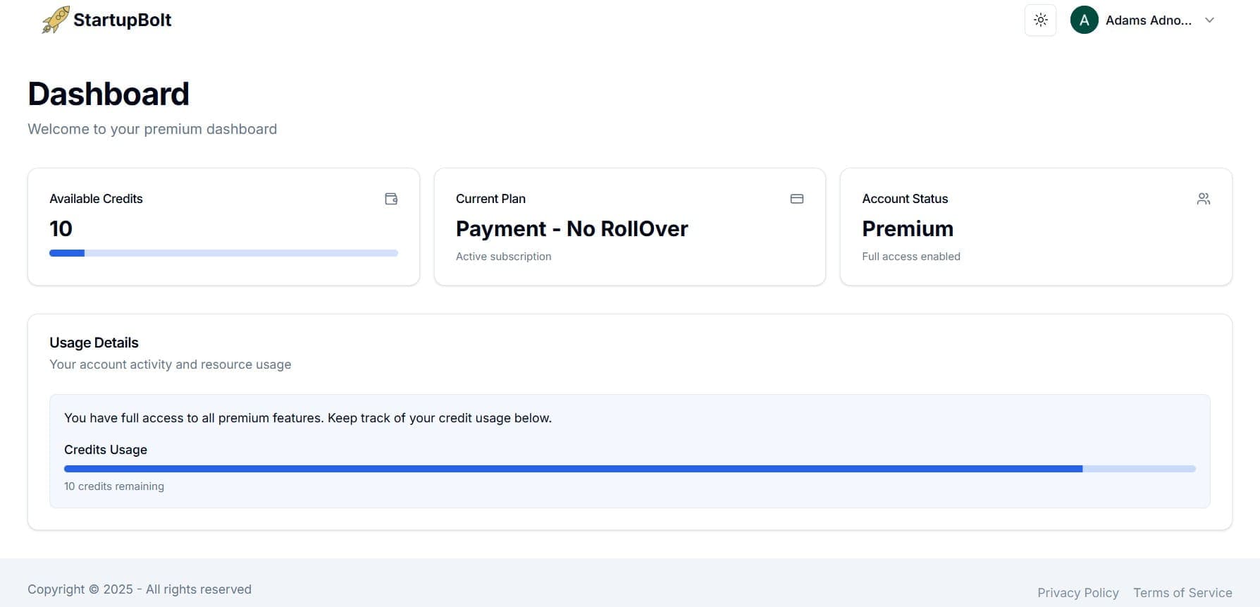 Server-Side Rendered Customer Dashboard