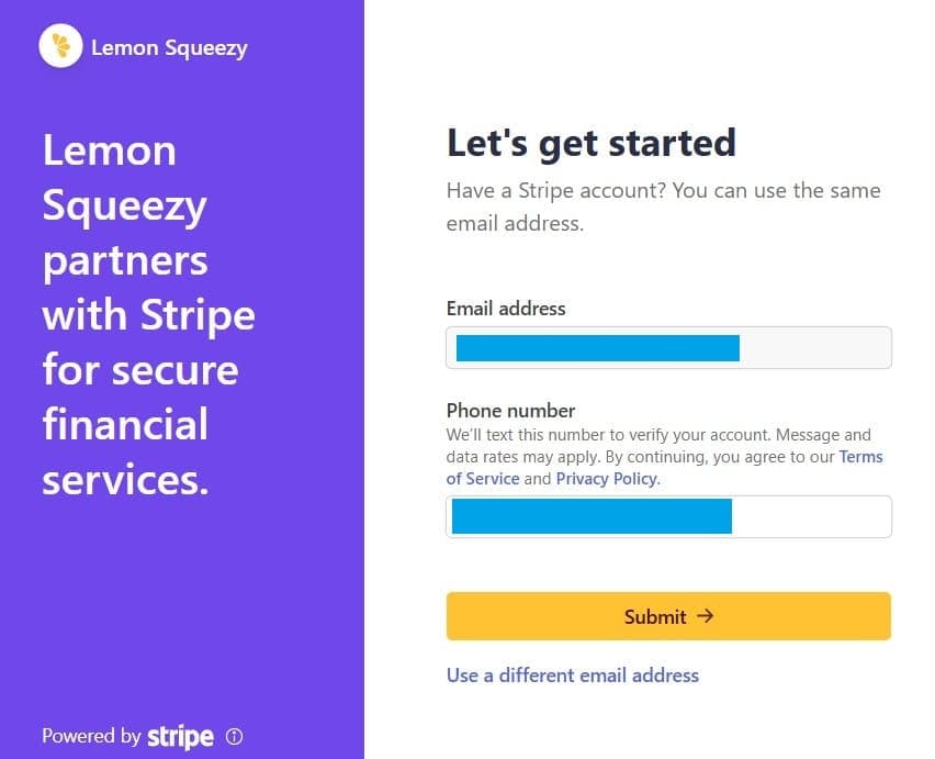 Stripe verification screenshot