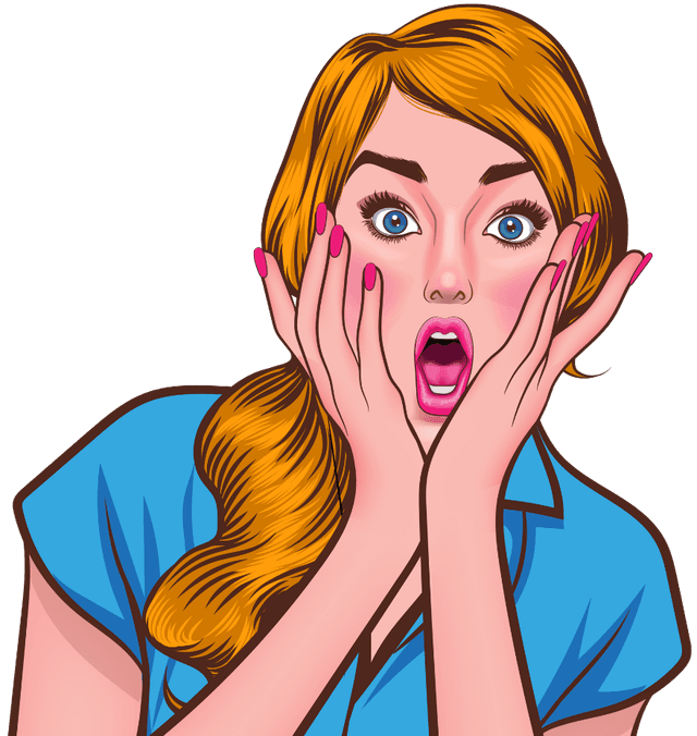 Surprised lady